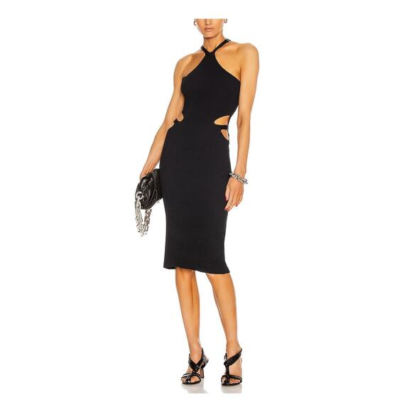 Dion Lee 'Lustrate Fork' Black Viscose Dress Size XS - Picture 1 of 4